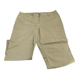 Lands’ End Sunwashed Olive Chino Crop Pants (Size 18W)